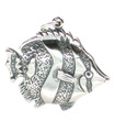 Tropischer Fisch Silber Charm-Anhänger 2D .925 x 1 Fisch-Charms