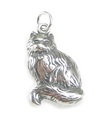 Pussy Cat 2D charm i sterling silver .925 x 1 Pussycat Puss Cats berlocker