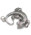 Lizard Gecko 2D berlock i sterlingsilver .925 x 1 Ödlor