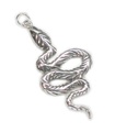 Schlange 2D Sterling Silber Charm-Anhänger .925 x 1 Schlangen-Charms - Anhänger