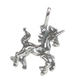 Unicorn charm hänge 2D .925 x 1 enhörningar