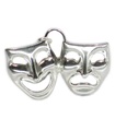 Drama Masks Sterling Silber Charm-Anhänger .925 x 1 Schauspiel-Charms