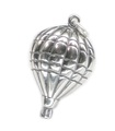 Hot Air Balloon 2D silver charm hänge .925 x 1 Ballooning charm