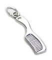 Peigne breloque en argent sterling .925 x 1 Peignes breloques de coiffure