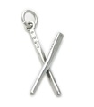 Chop Sticks charm i silver .925 x 1 Chopsticks berlocker