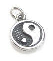 Dije de plata de ley Yin Yang .925 x 1 Dijes de paz y equilibrio