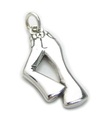 Breloque en argent sterling pour pantalon .925 x 1 Breloques pour vêtements de pantalon