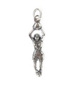 Charm de plata esterlina jugador de baloncesto femenino .925 x 1 charms deportivos