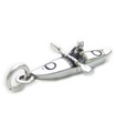 Kayak Canoe SMALL sterling silver charm .925 x 1 Kayaks and canoes charms