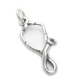 Charm de plata esterlina para estetoscopio .925 x 1 Charms Doctor Nurse Vet