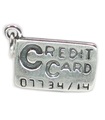 Charm de plata esterlina de débito para tarjeta de crédito .925 x1 Charm de tarjetas de débito