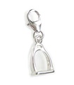 Stigbygel på klipp sterling silver charm .925 x 1 Häst charm