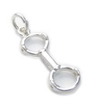 Briglia per cavalli Charm in argento sterling .925 x 1 Ciondoli per equitazione