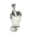 Lyckliga fingrar korsade charm i sterling silver .925 x 1 Lycka till