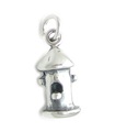 Bird Feeder House charm i sterling silver .925 x 1 Birds Feeding charms