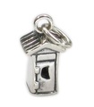 Toilet Outhouse sterling silver charm .925 x 1 John Dunny Lav