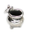 Pentola da cucina Cauldron charm in argento sterling .925 x 1 Pendenti per calderoni