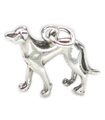 Charme de chien lévrier en argent sterling .925 x 1 Chiens lévriers