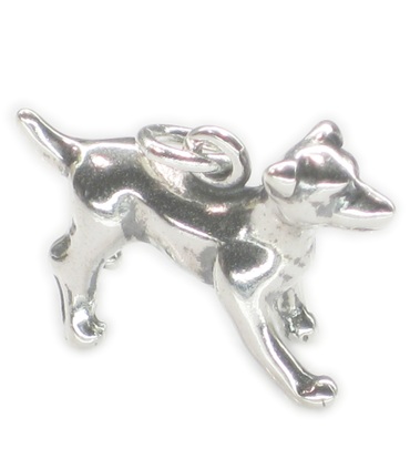 .925 Jack Russell Sterling Silver top Jewelry Charm