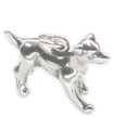 Jack Russell Dog charm i sterling silver .925 x 1 Hundar charm