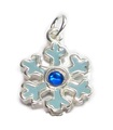 Ciondolo in argento sterling fiocco di neve fiocco di neve .925 x 1 ciondoli fiocchi di neve