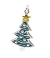 Ciondolo in argento sterling albero di Natale .925 x 1 ciondoli alberi di Natale