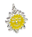 Sun Face charm eller hängsmycke i sterling silver .925 x 1 Väderberlocker