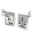 LAW Waage der Gerechtigkeit Sterling Silber Charm .925 x 1 Legal Charms