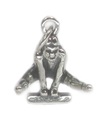 Charm de gimnasta en viga de plata de ley .925 x 1 Charms de gimnasia