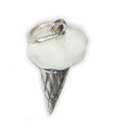 Glass cone sterling silver charm .925 x 1 Ices berlocker