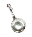 Breloque en argent sterling pour poêle à frire .925 x 1 Breloques de cuisine et de chef