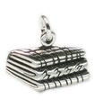 Bulloni di fascino in argento sterling 2D in tessuto .925 x 1 Charms in tessuti