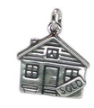 Charme en argent sterling 2D de la maison vendue .925 x 1 Agents immobiliers