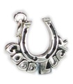 Ciondolo a ferro di cavallo in argento sterling Good Luck .925 x1 Lucky charms