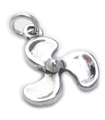 Båt Propeller charm i sterling silver .925 x 1 Båtar Prop. Charm