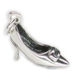 Ciondolo in argento sterling per scarpe stile pompa .925 x 1 ciondoli per scarpe