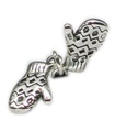 Paar Fäustlinge Sterling Silber Charm .925 Fäustlinge und Handschuhe Charms