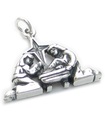 Nativity Scen sterling silver charm .925 x 1 Christmas Xmas charm