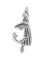 Fly - Charm in argento sterling pesca con esca .925 x 1 ciondoli Fishermans