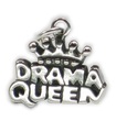 Drama Queen charm i sterling silver .925 x 1 En alltför dramatisk person.