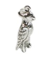 Charm de plata de ley con pájaro cacatúa .925 x 1 Charm de pájaros cacatúas