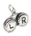 Porta lenti a contatto charm in argento sterling .925 x1 ciondoli per lenti a contatto