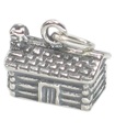 Log Cabin charm i sterling silver .925 x 1 Holiday Escape berlocker