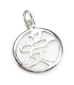 Symbole de l'amour Breloque chinoise en argent sterling .925 x 1 Breloques paisibles