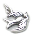 Swallow Bird charm i sterling silver .925 x 1 Swallows Birds berlocker