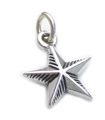 Charm de plata de ley con estrella náutica .925 x 1 Charms de navegación para el hogar