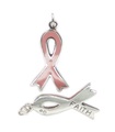 Faith Ribbon hänge i sterlingsilver .925 x 1 Ringar i band