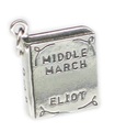 Bok i mitten av mars av Eliot charm i sterlingsilver .925 x 1 Böcker