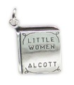 Little Women book by Louisa May Alcott sterling silver charm .925 x 1