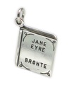 Jane Eyre bok av Charlotte Bronte charm i sterlingsilver .925 x 1 böcker